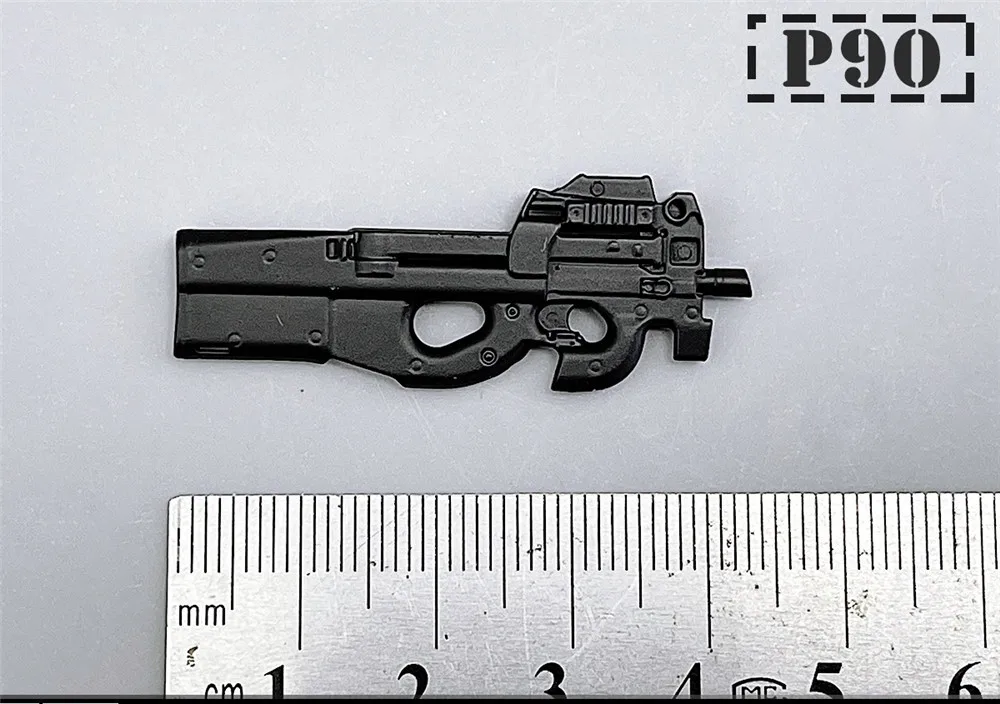 1/12 Scale Action Figure Weapons – Individual Mini Gun Models for 6” Figures