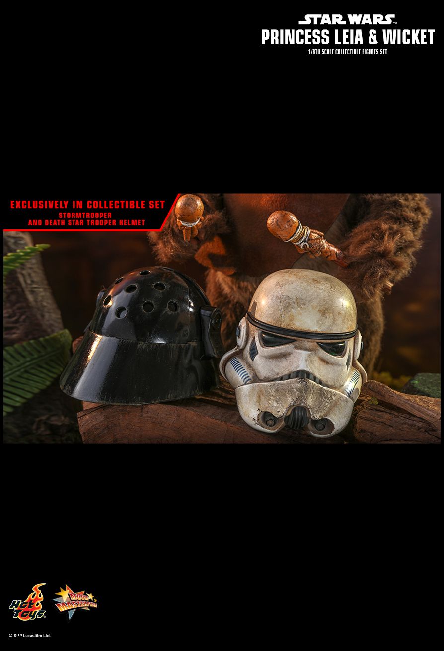 Hot Toys Return of The Jedi Princess Leia & Wicket MMS551 1/6 Scale Exclusive Figure Set