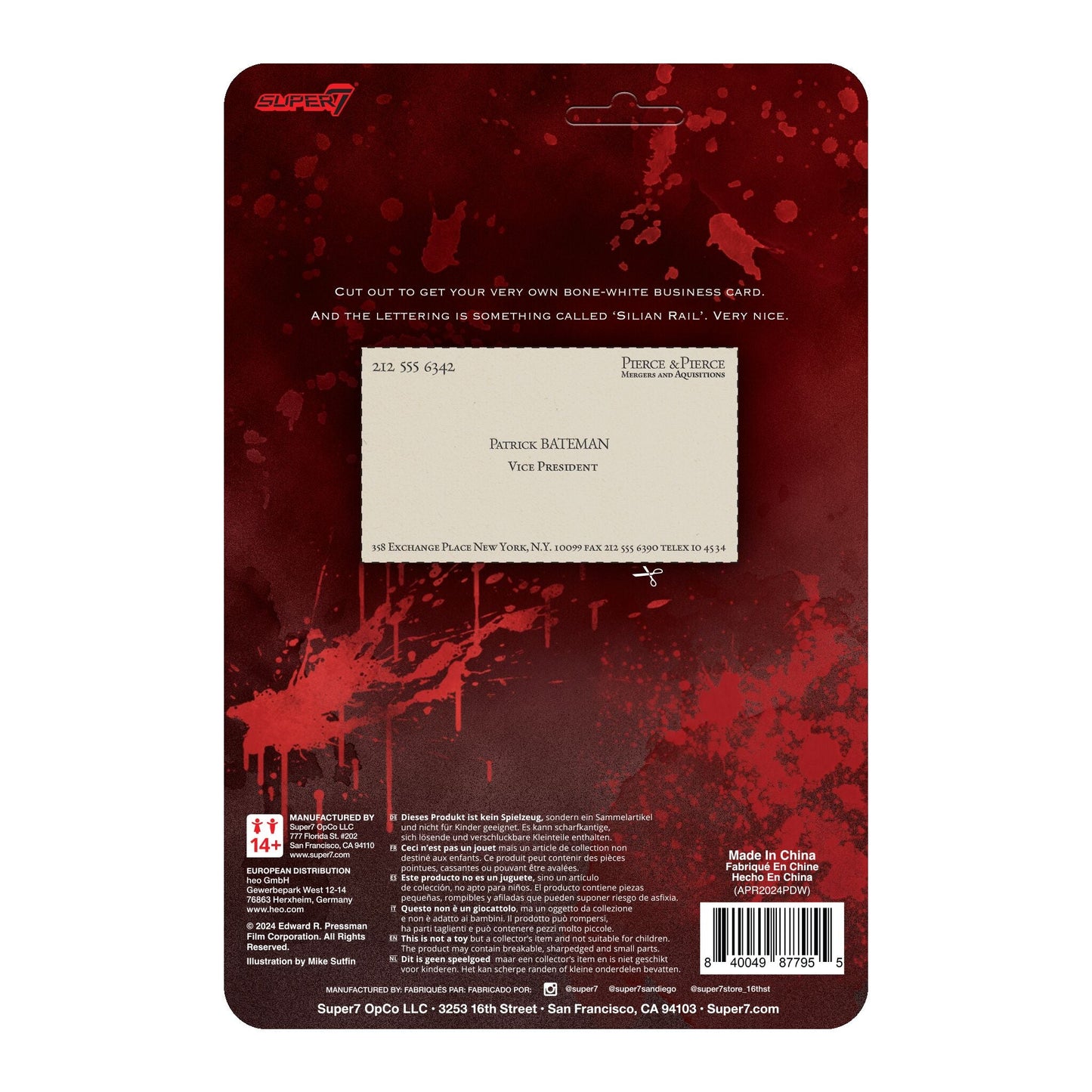 American Psycho - Patrick Bateman - Christian Bale - Super7 Reaction Figure - Retro Vintage