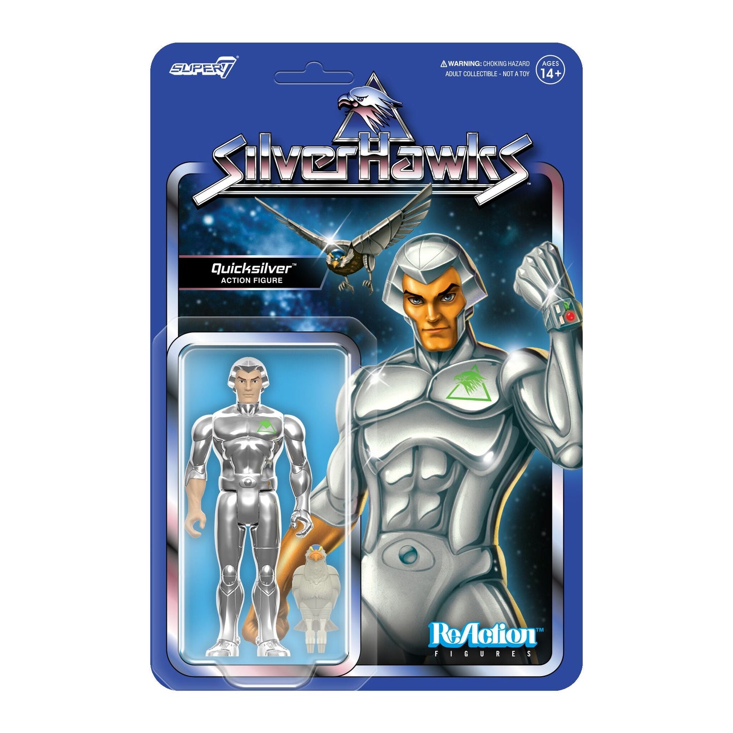 Super7 - SilverHawks - Quicksilver - Reaction Vintage Retro Action Figure