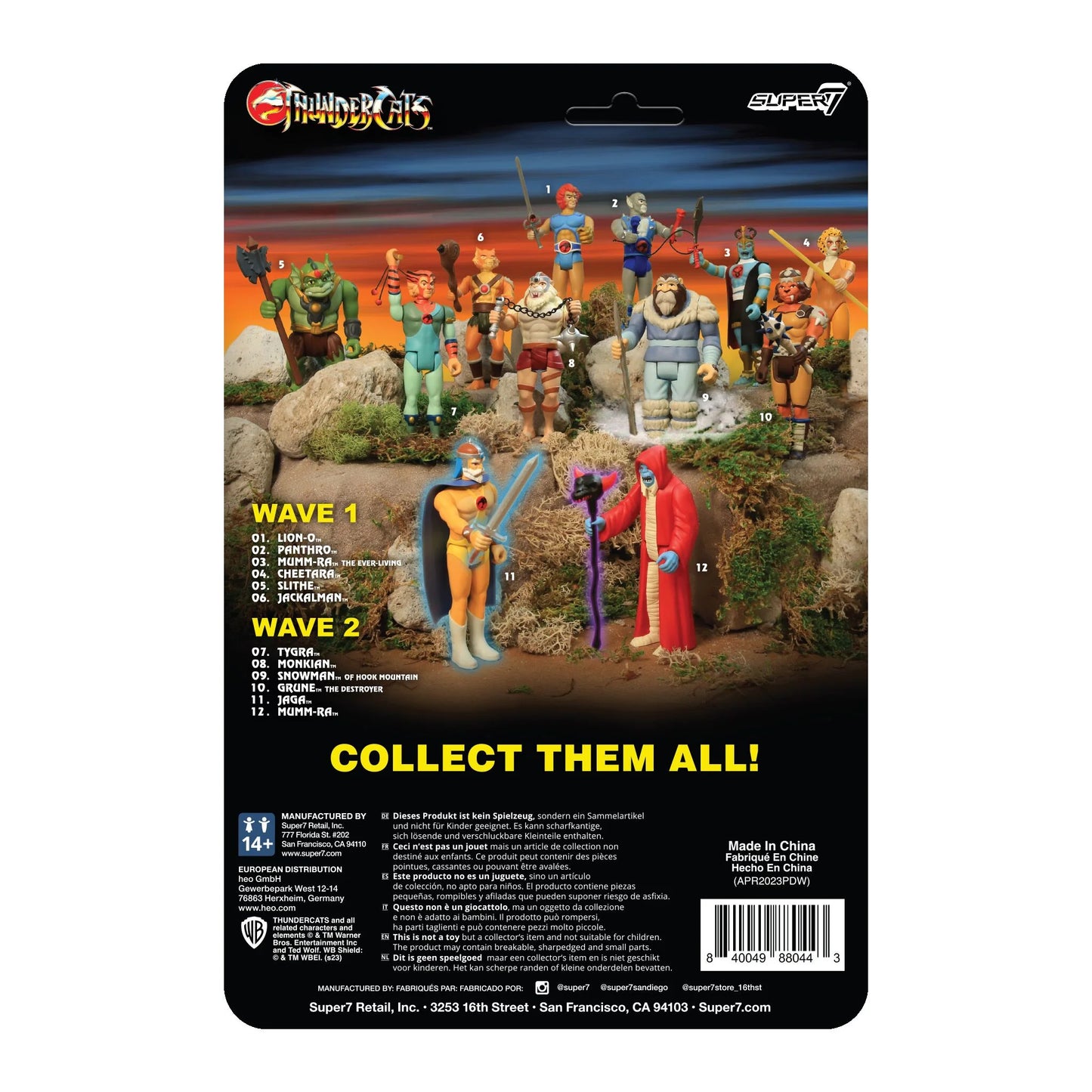 Super7 - Thundercats - Hook Mountain Lion-O (Ice Thaw Colour Change) - Vintage Retro Action Figure