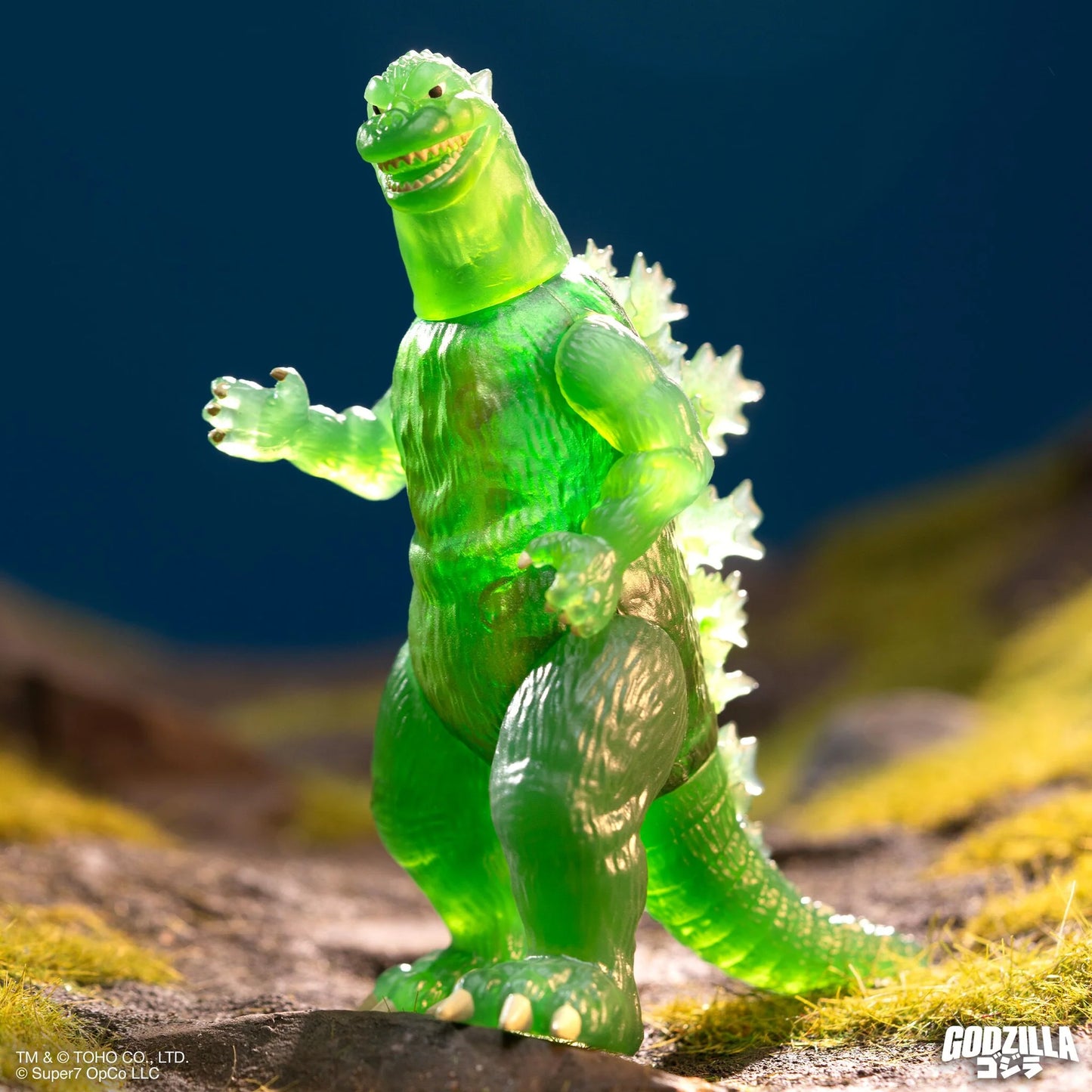 TOHO - Godzilla '54 - Semi Clear Green Variation - Super7 Reaction Figure - Retro Vintage Style Action Figure
