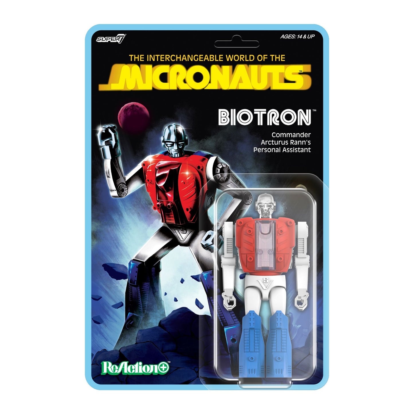 Micronauts - Biotron - Super7 Reaction+ Figure - Retro Vintage Style Action Figure (MEGO)