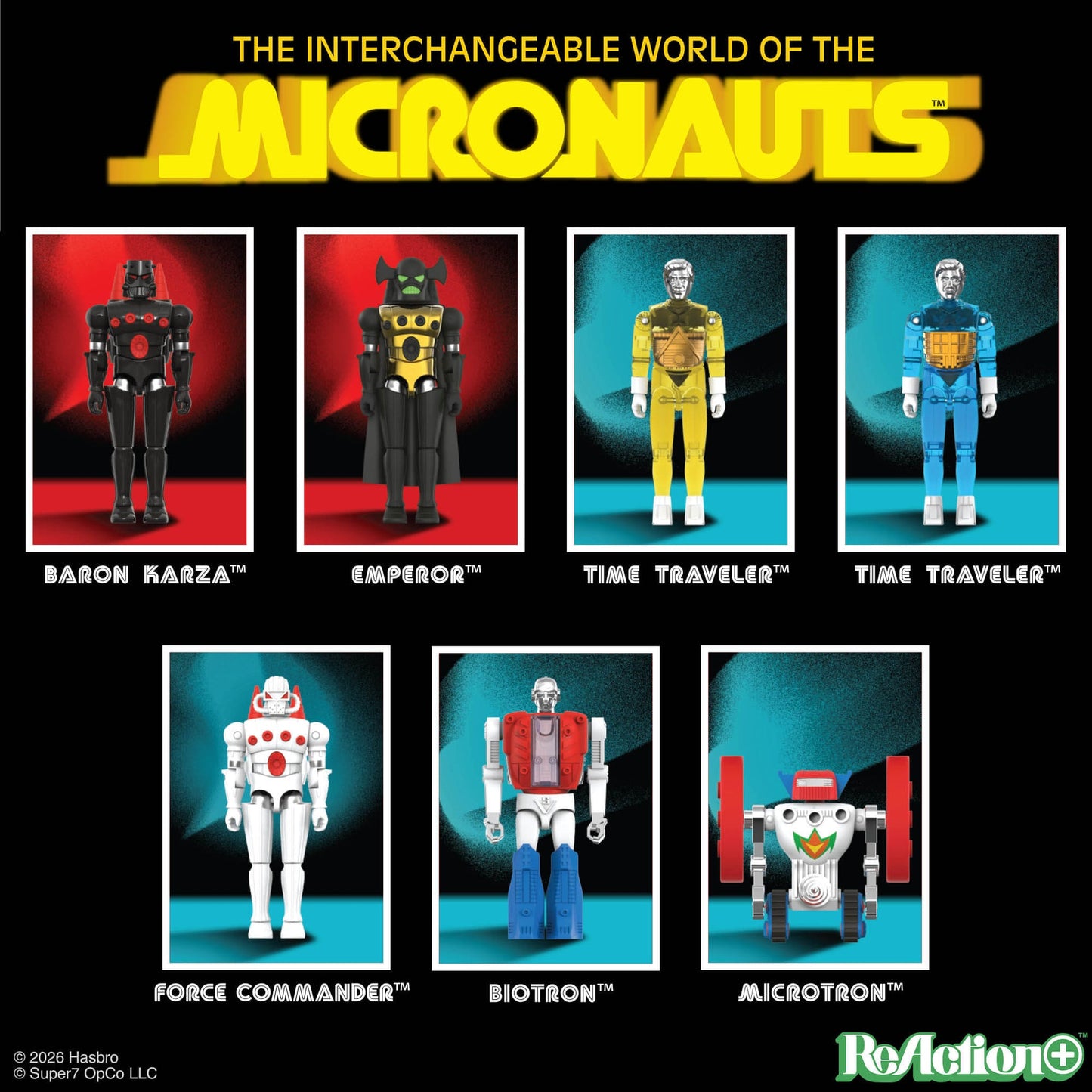 Micronauts ReAction+ Wave 03 Time Traveler Translucent Blue 4” Action Figure by Super7