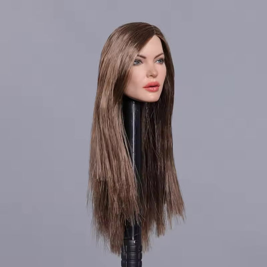 Female Head Sculpt Custom Rooted Hair American European Model Actress 1/6 Hot Toys TBLeague Scale