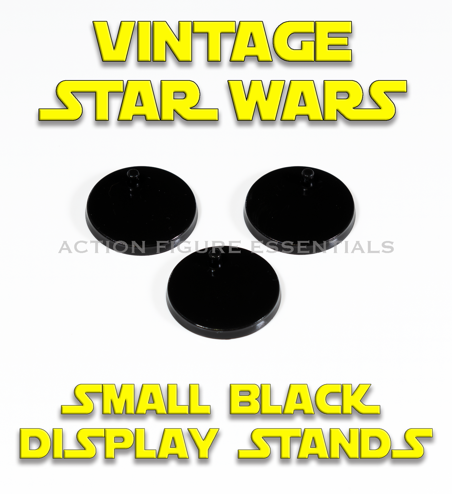 Vintage Star Wars Display Stands - Pro Deluxe - Size Small - (Black)
