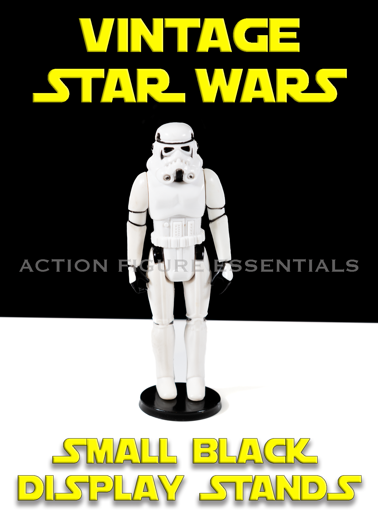 Vintage Star Wars Display Stands - Pro Deluxe - Size Small - (Black)