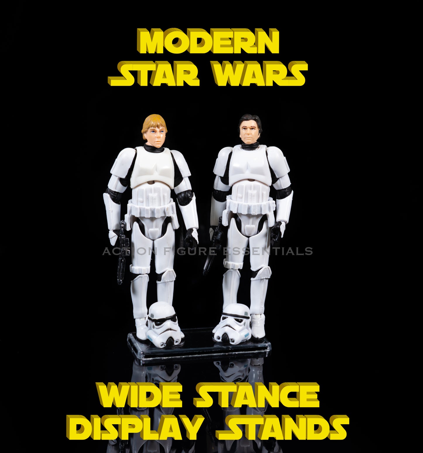 Star Wars Action Figure Display Stands - Modern Wide Stance Version -