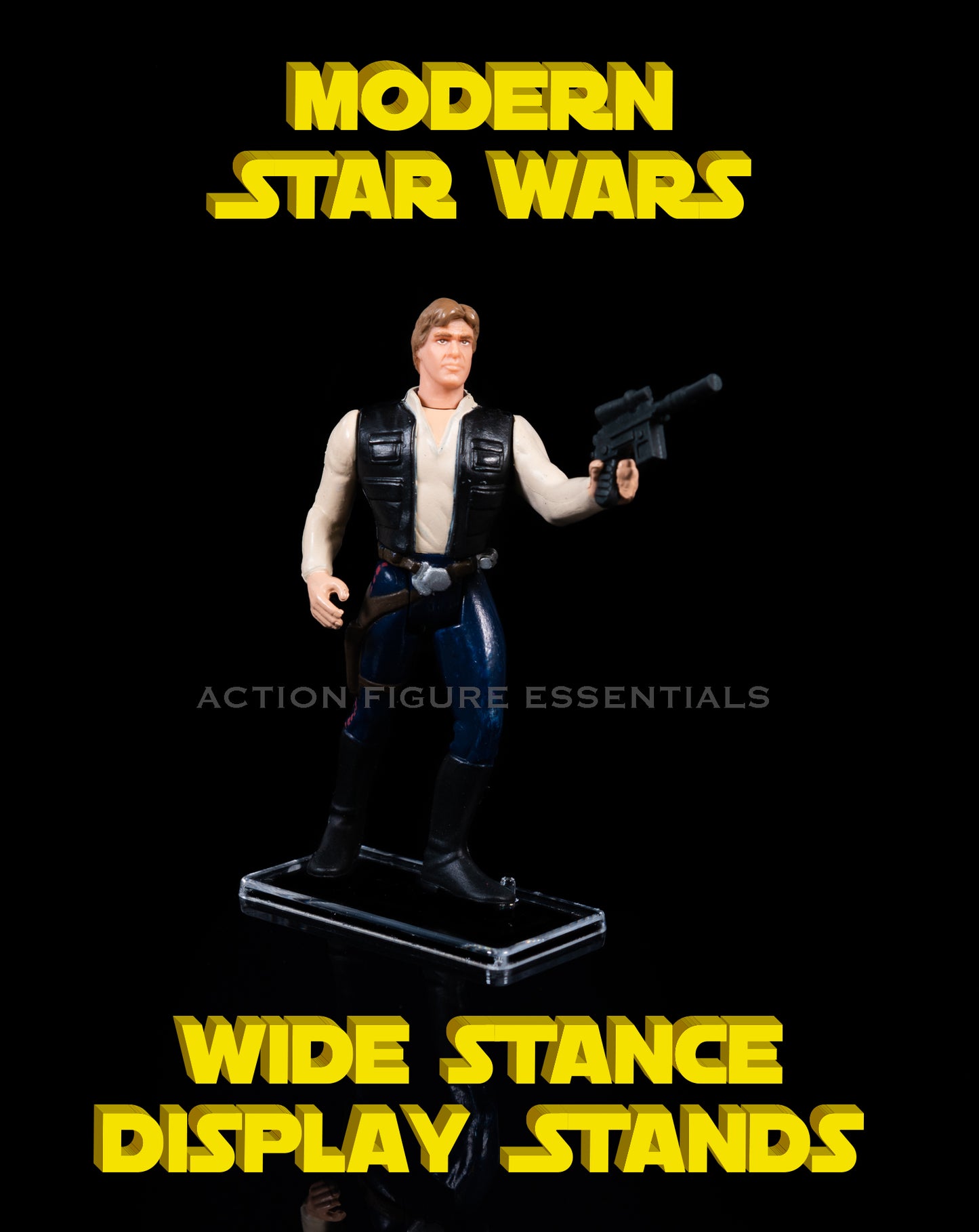Star Wars Action Figure Display Stands - Modern Wide Stance Version -