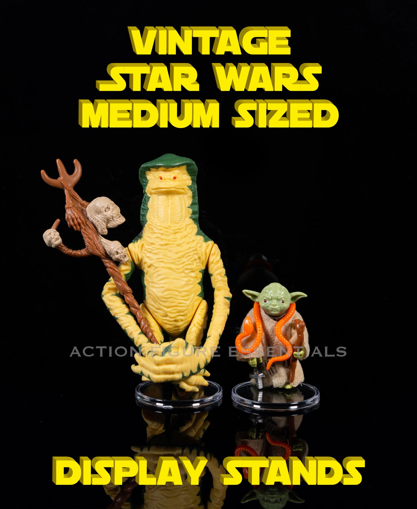Vintage Star Wars Action Figure Display Stands - Size Medium -