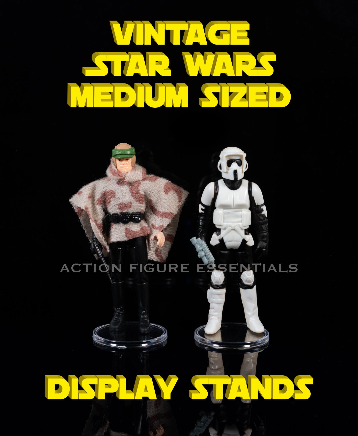 Vintage Star Wars Action Figure Display Stands - Size Medium -