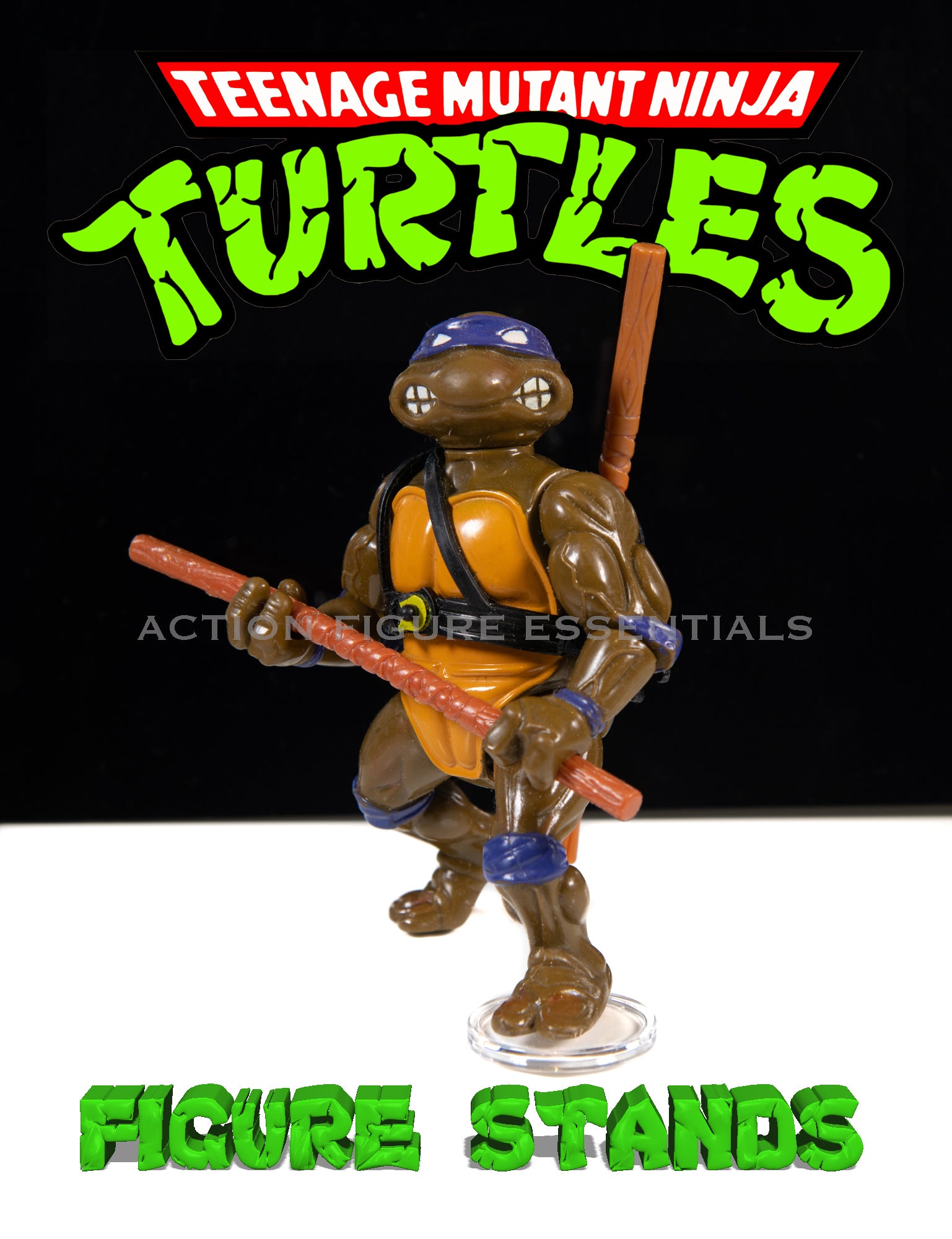 Vintage Teenage Mutant Ninja Turtles Action Figure Display