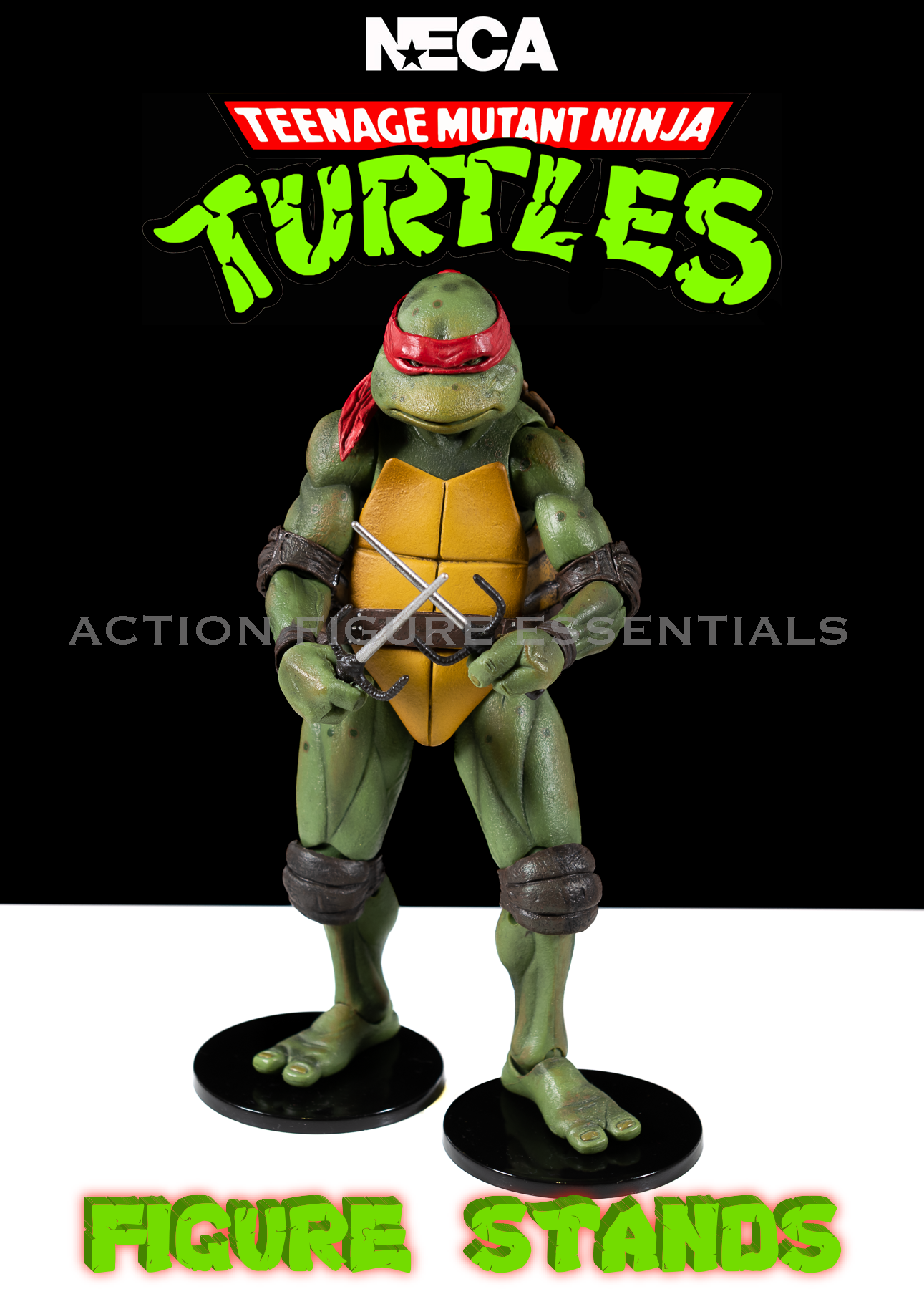 Pro Deluxe Stands for NECA TMNT Movie Teenage Mutant Ninja Turtles Action Figures - (Black)