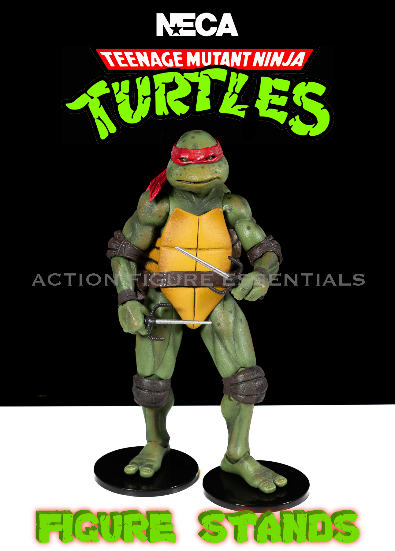 Pro Deluxe Stands for NECA TMNT Movie Teenage Mutant Ninja Turtles Action Figures - (Black)