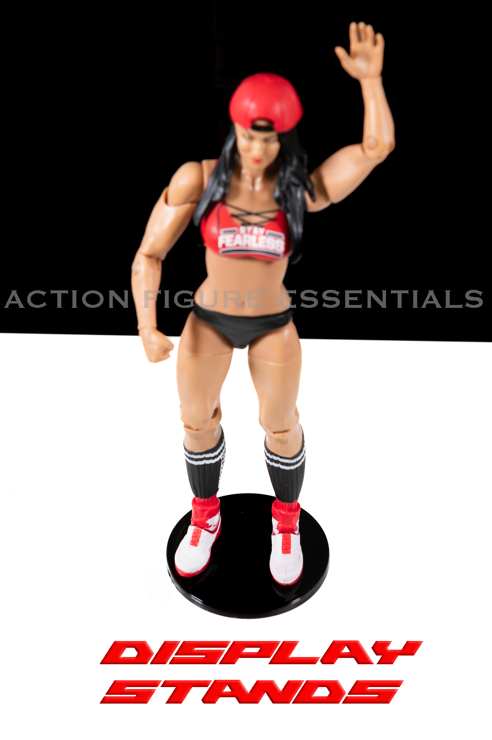 Action Figure Display Stands for WWE Wrestling Figures - Black
