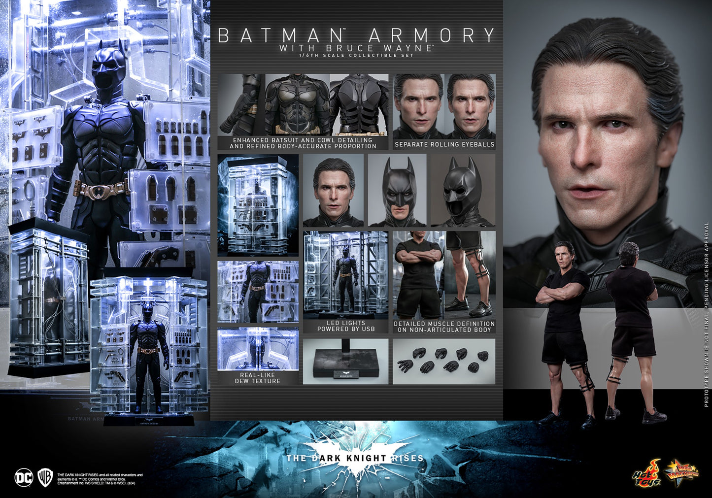 Hot Toys - Batman Armory Set - with Bruce Wayne - DC Comics - MMS702 1:6 Scale