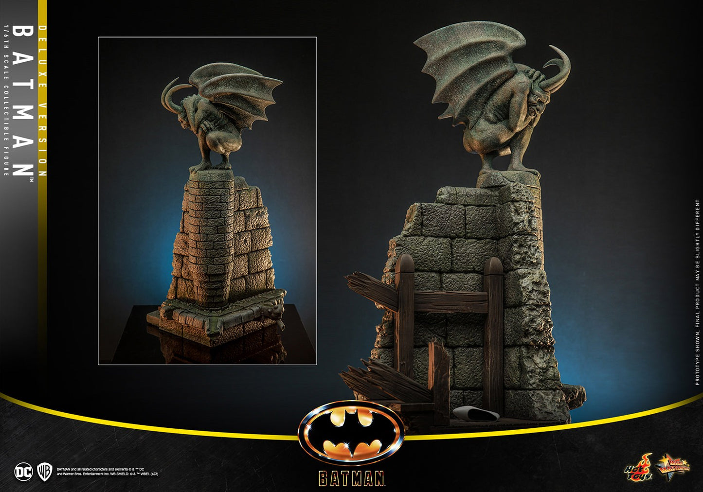 1989 Batman Hot Toys Chapel Roof Diorama Display Base Stand MMS693 1/6 Scale Parts