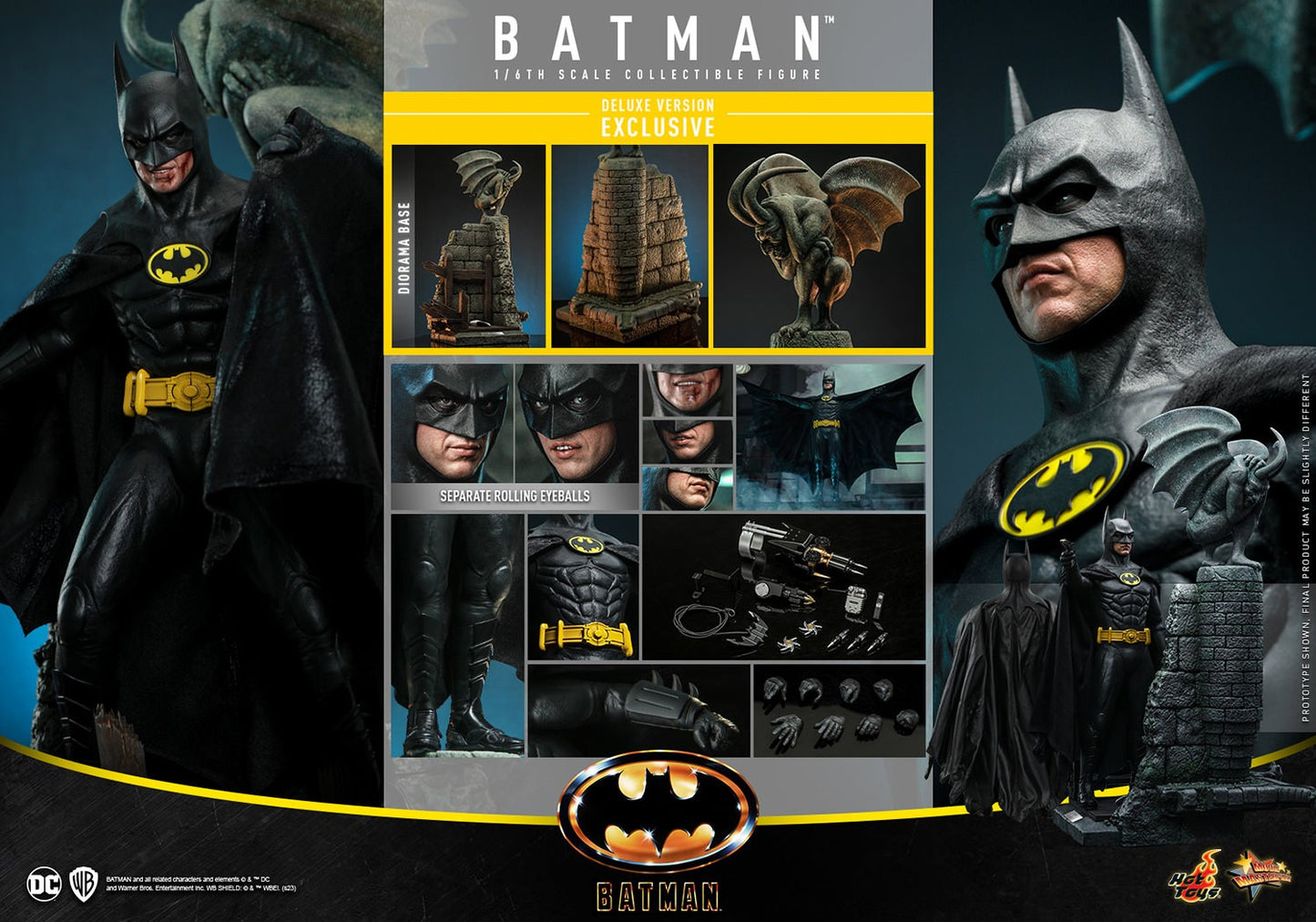 Hot Toys Batman 1989 Deluxe (Michael Keaton) MMS693 1/6 Scale Figure Set