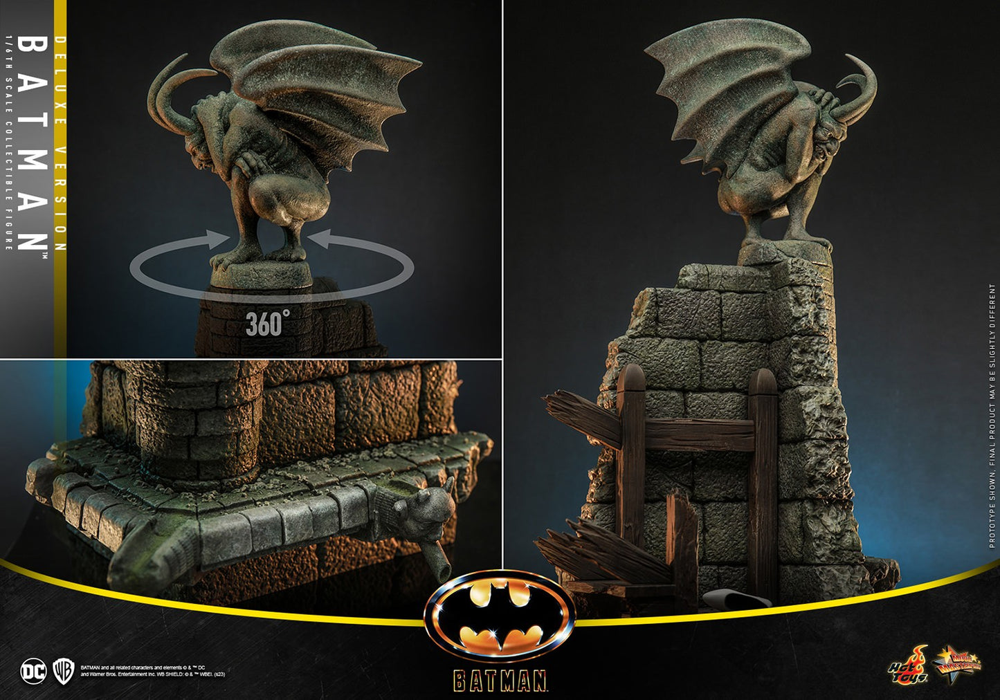 1989 Batman Hot Toys Chapel Roof Diorama Display Base Stand MMS693 1/6 Scale Parts