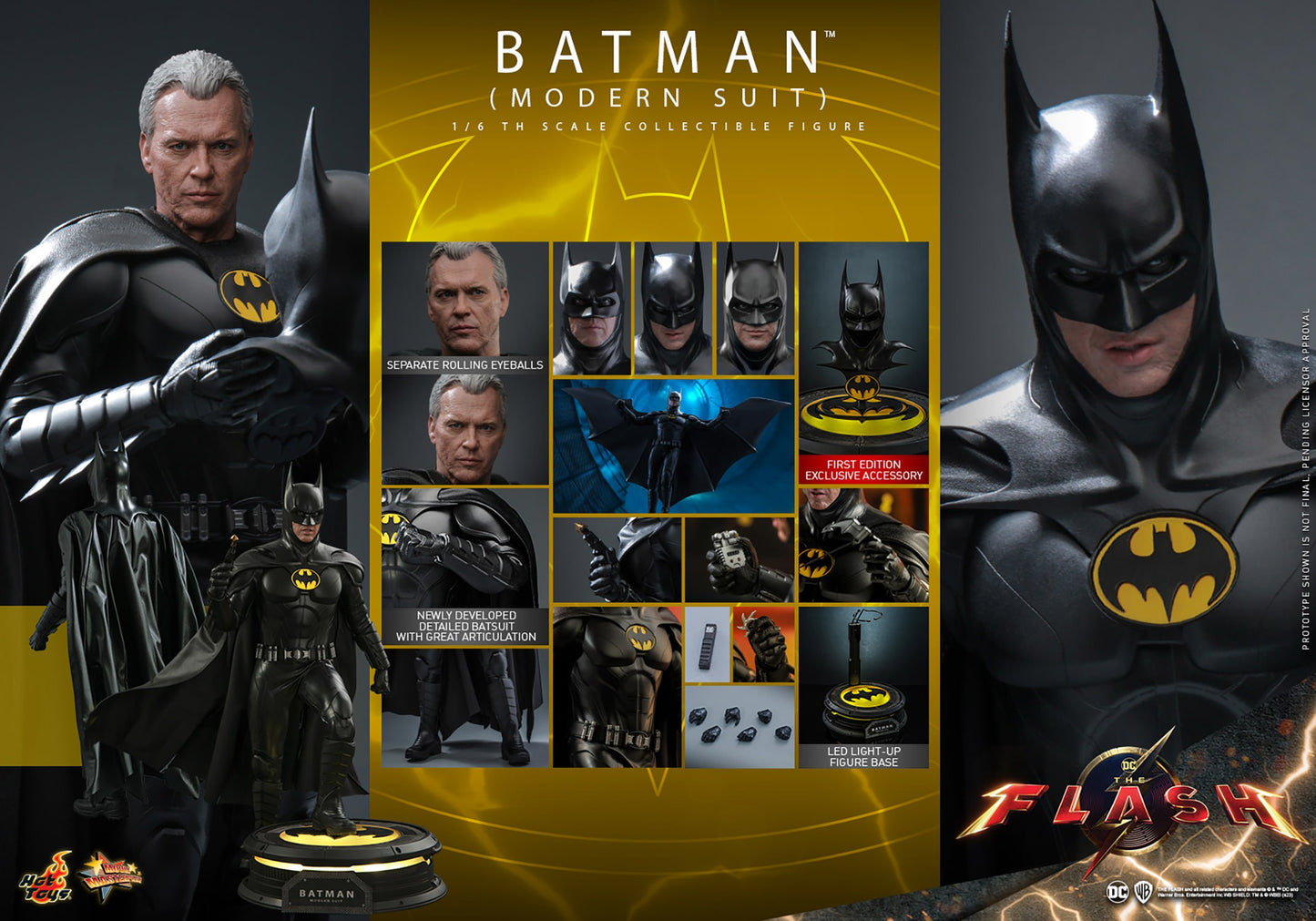 Hot Toys - Batman - Michael Keaton - Modern Suit - MMS712 - 1:6 Scale Action Figure