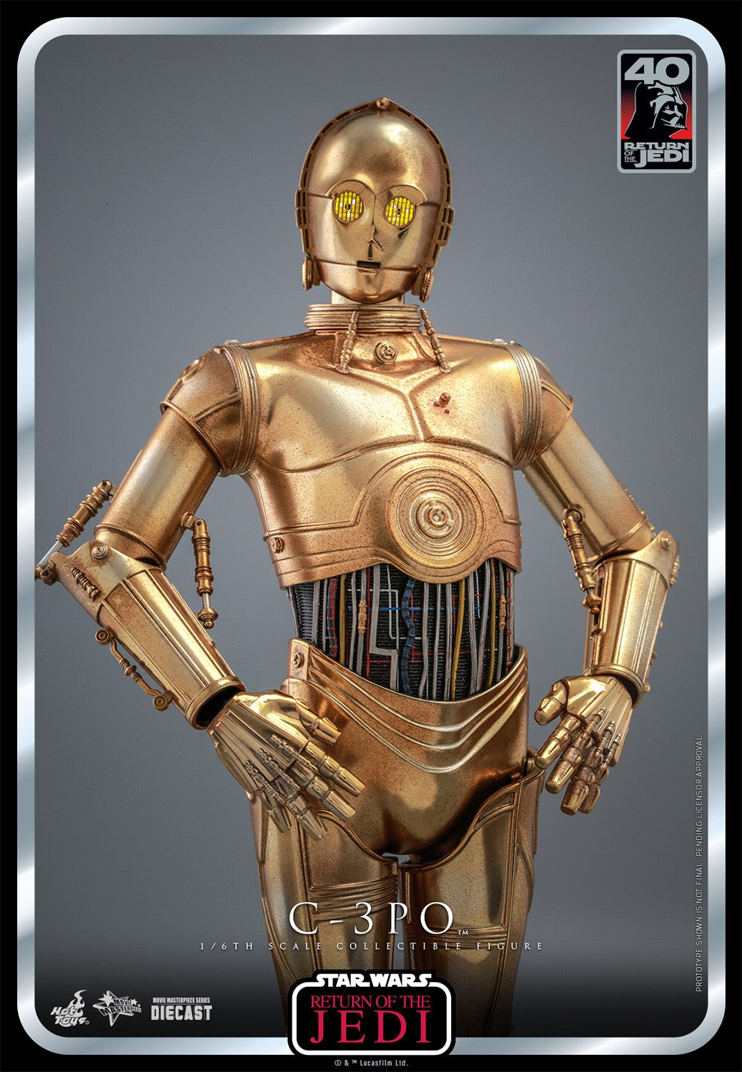Hot Toys 1:6 - C-3P0 (C3P0) (See-Threepio) - Return of The Jedi - 40th Anniversary - MMS701D56 - Star Wars