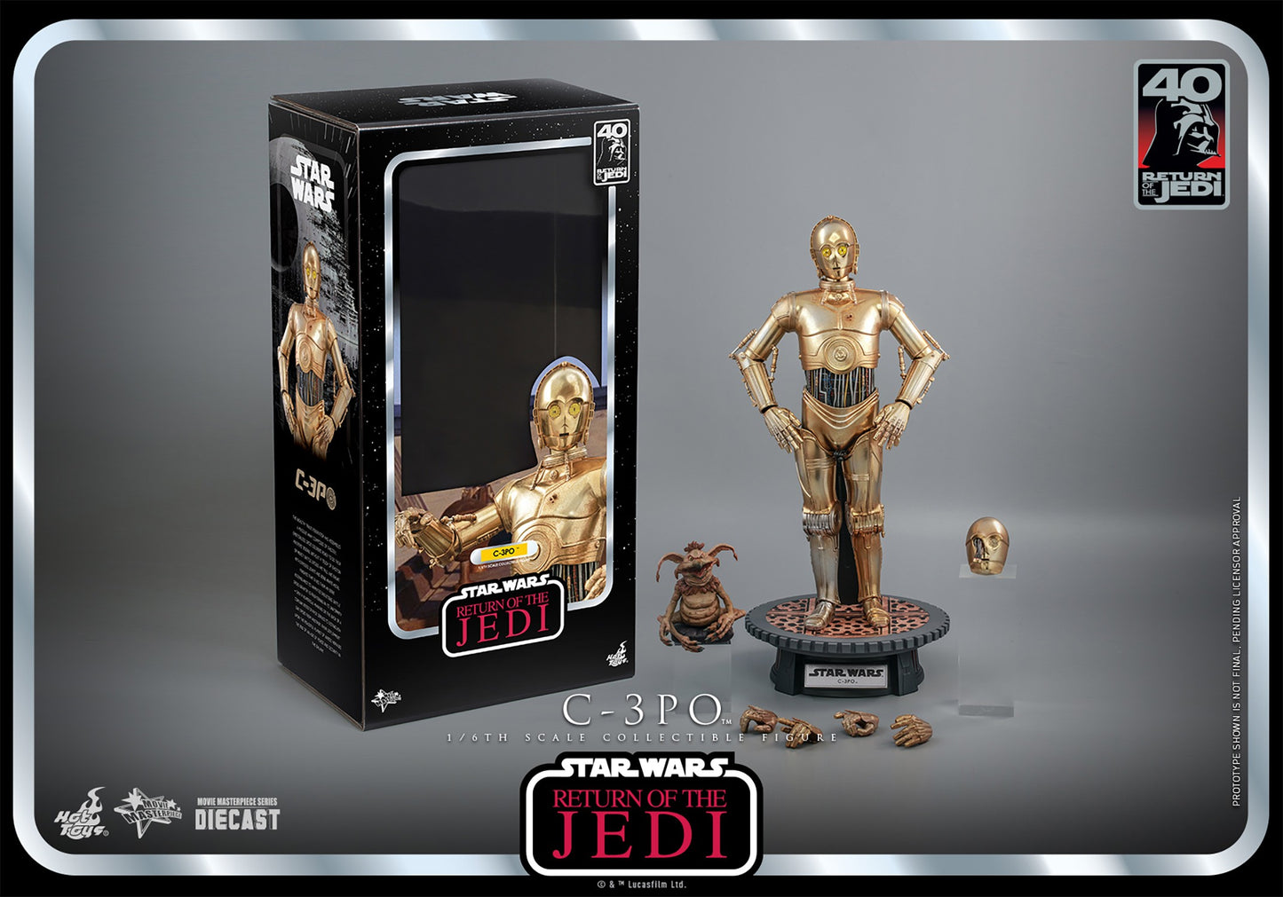 Hot Toys 1:6 - C-3P0 (C3P0) (See-Threepio) - Return of The Jedi - 40th Anniversary - MMS701D56 - Star Wars