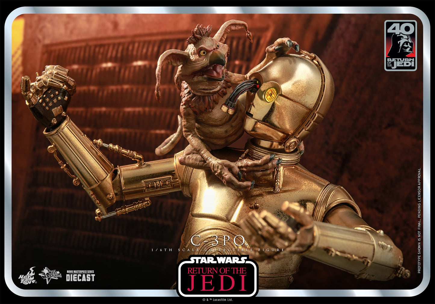 Hot Toys 1:6 - C-3P0 (C3P0) (See-Threepio) - Return of The Jedi - 40th Anniversary - MMS701D56 - Star Wars