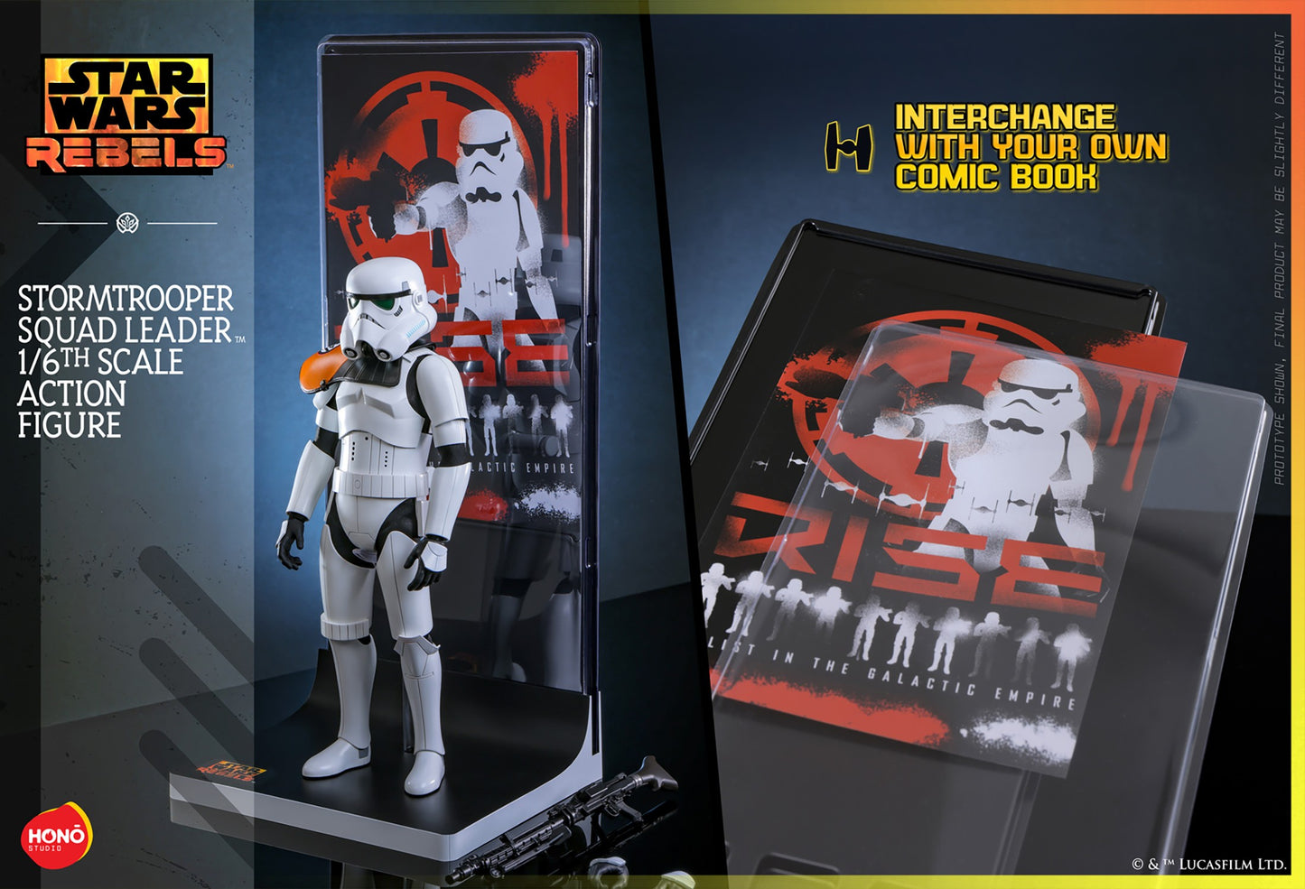 HONŌ STUDIO HS09 Stormtrooper Squad Leader Star Wars Rebels 1/6 Scale Action Figure – Factory-Sealed Shipper Included