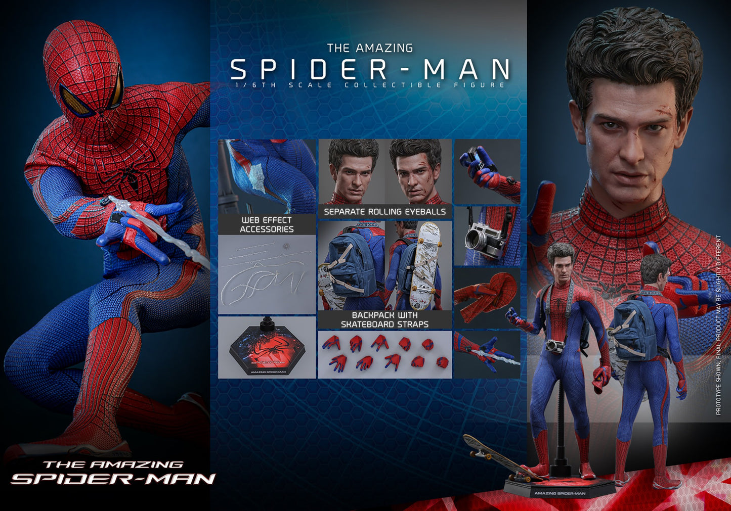 Hot Toys - 🕷️ The Amazing Spider-Man - MMS771 - 1:6 Scale Action Figure - Andrew Garfield