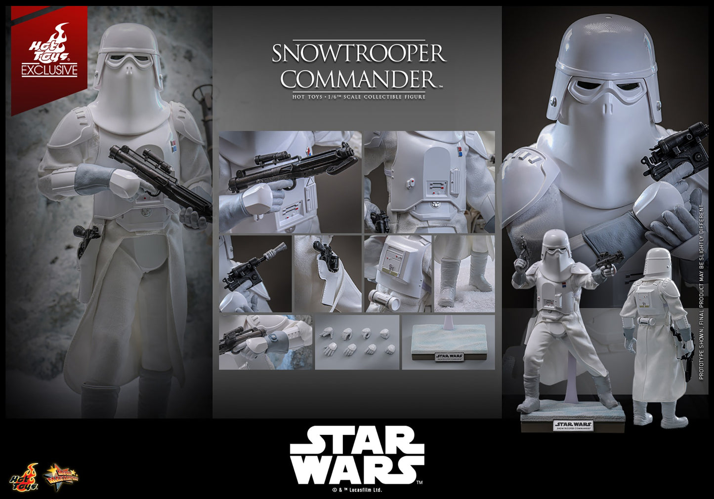 Hot Toys Snowtrooper Commander 1/6 Scale Figure Star Wars Empire Strikes Back Exclusive MMS835