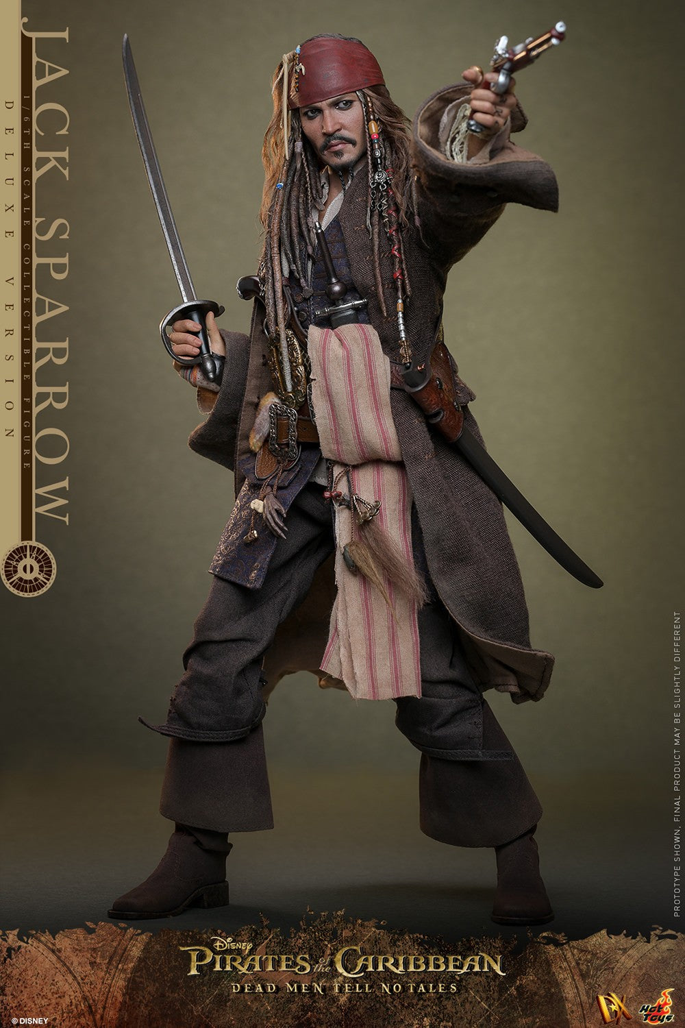 Hot Toys - Jack Sparrow - Deluxe Version - POTC - DMTNT -DX38 - 1:6 Scale Action Figure