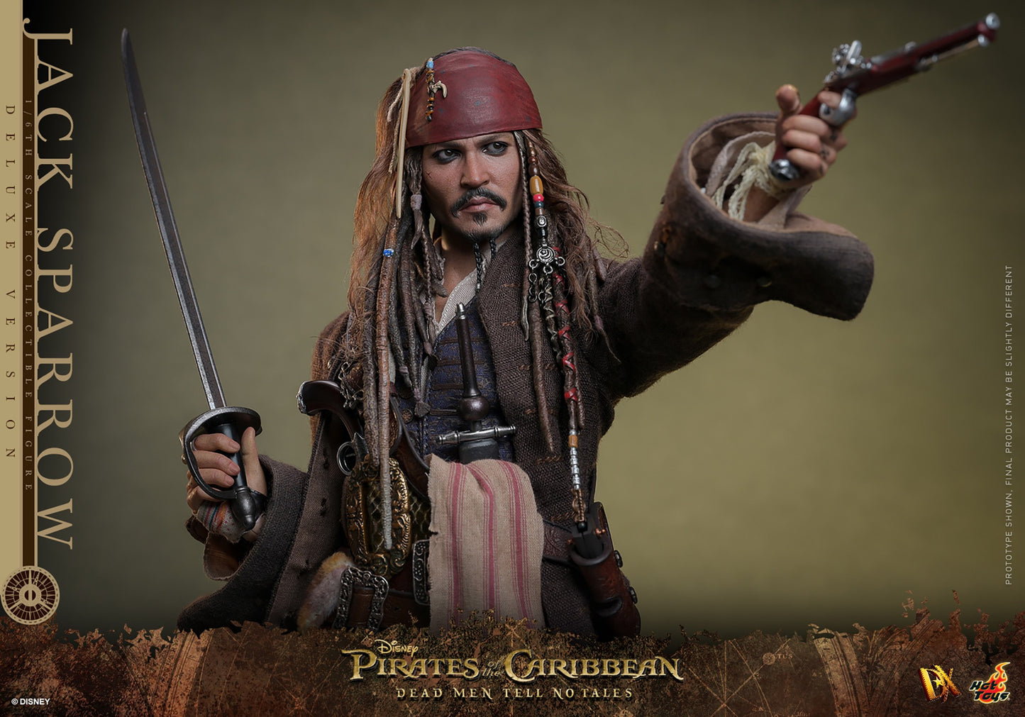 Hot Toys - Jack Sparrow - Deluxe Version - POTC - DMTNT -DX38 - 1:6 Scale Action Figure