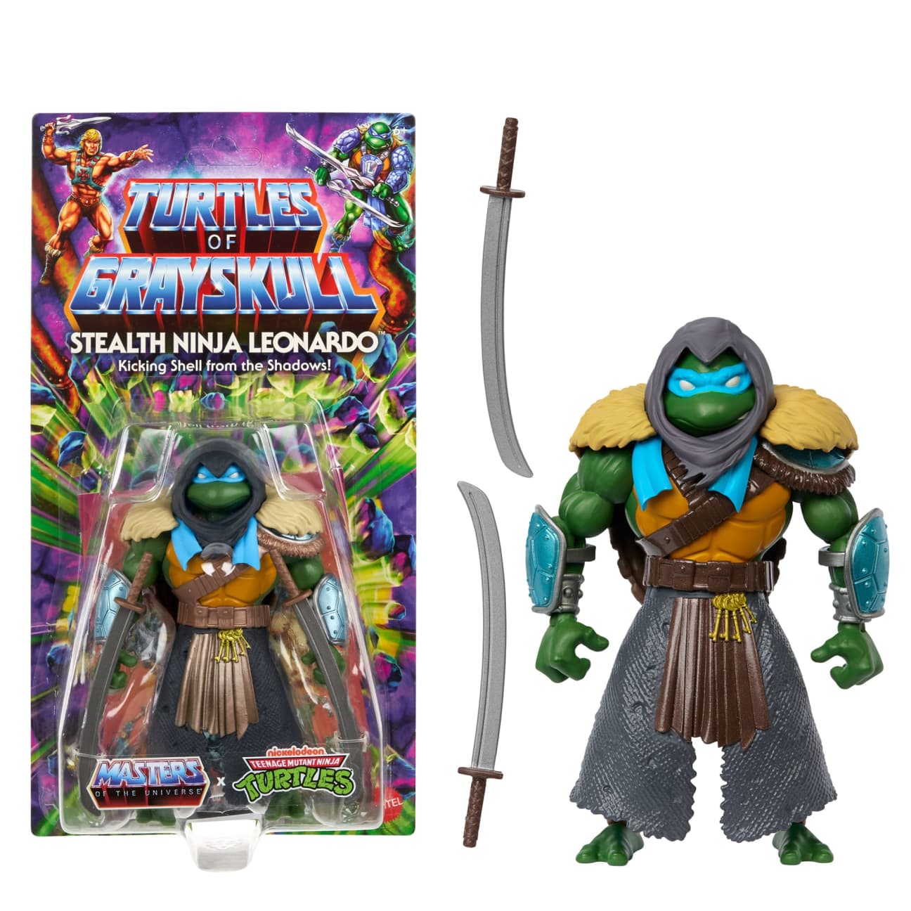 MOTU x TMNT: Turtles of Grayskull Stealth Leonardo Action Figure