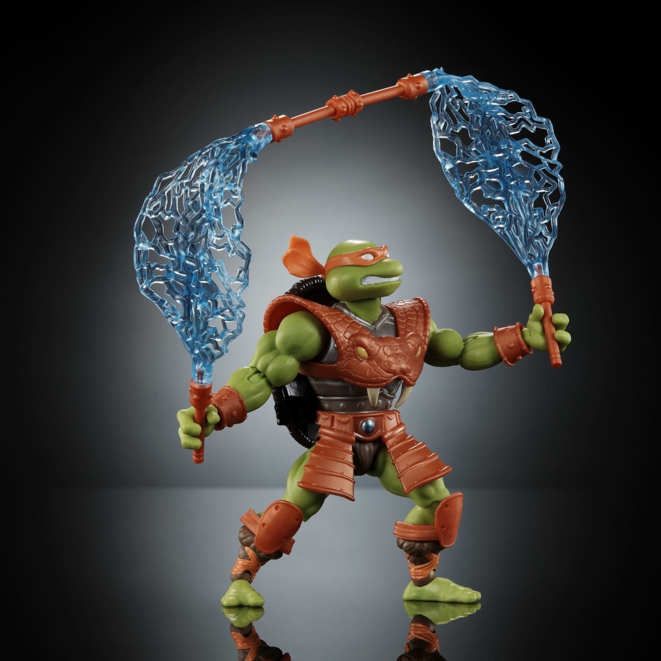 MOTU x TMNT: Turtles of Grayskull Michelangelo (Party Dude) Snake Armour Action Figure
