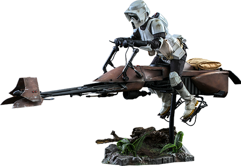Hot Toys 1:6 - Biker Scout Trooper and Speeder Bike Set - Return of The Jedi - MMS612 - Star Wars