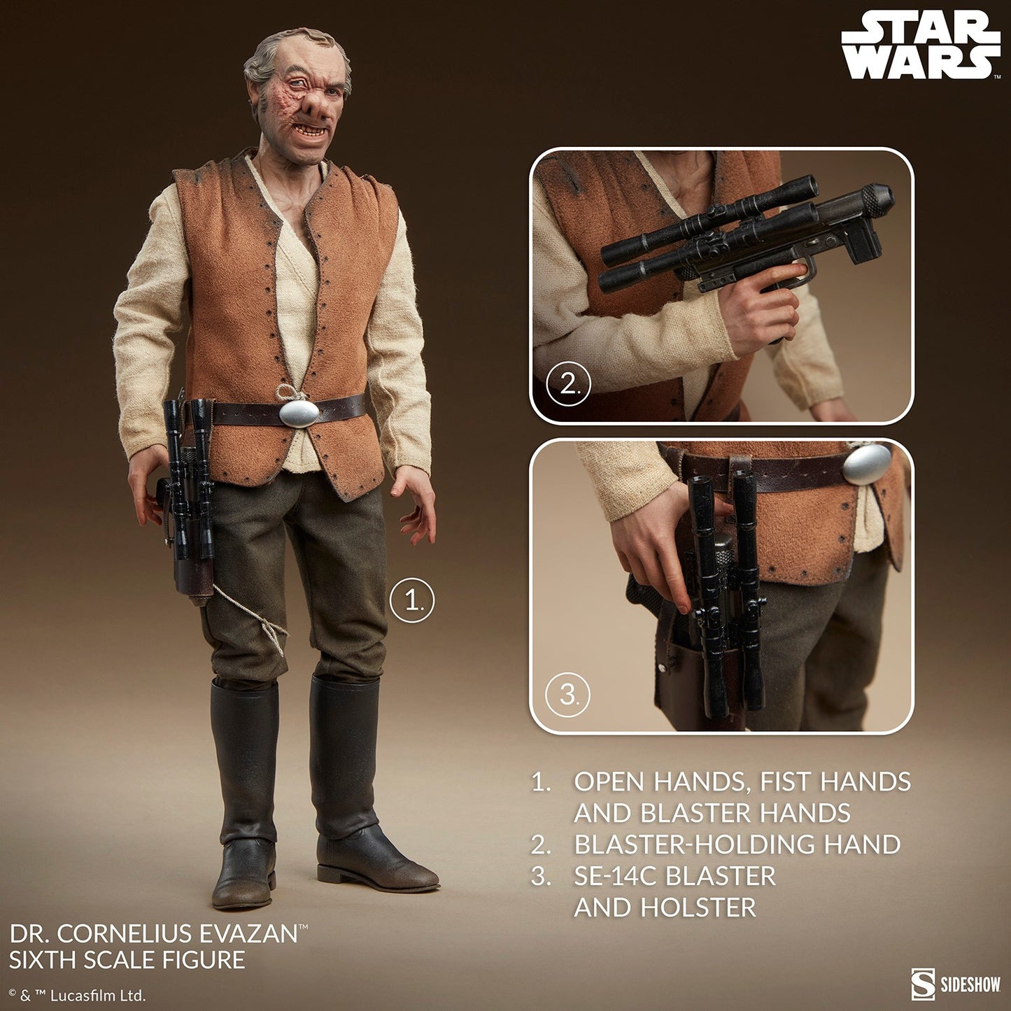 Sideshow Dr Cornelius Evazan Sixth Scale Figure Star Wars A New Hope 1/6