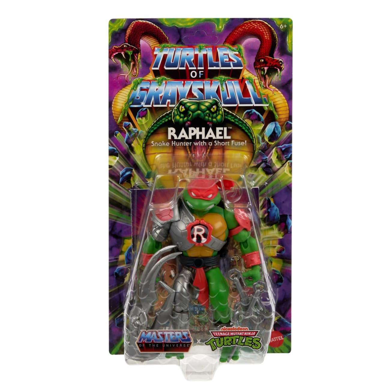 MOTU x TMNT: Turtles of Grayskull Raphael Action Figure Snake Hunter