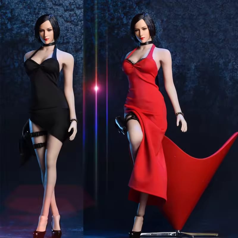 1/6 Scale 1/6 Scale VSToys Ada Wong Evening Dress Clothes Set - Black / Red