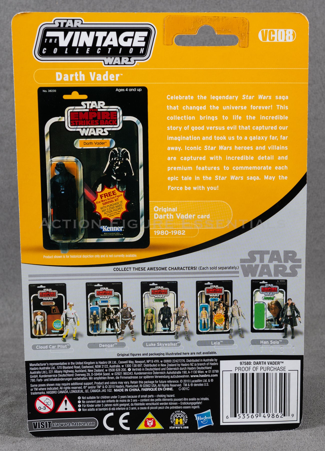 Star Wars: The Vintage Collection - Darth Vader - Boba Fett Offer - 3.75" Action Figure - New Sealed Card - MOC