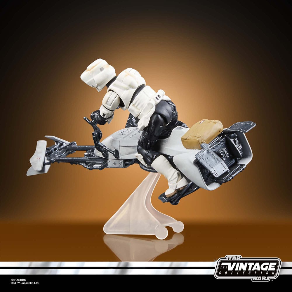 Star Wars: The Mandalorian Vintage Collection Vehicle with Figures Speeder Bike with Scout Trooper & Grogu