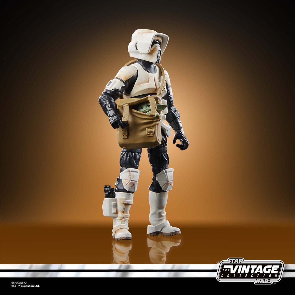 Star Wars: The Mandalorian Vintage Collection Vehicle with Figures Speeder Bike with Scout Trooper & Grogu