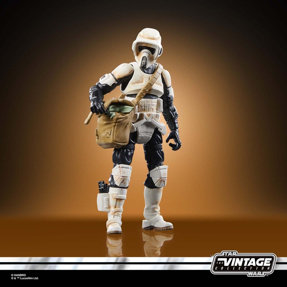 Star Wars: The Mandalorian Vintage Collection Vehicle with Figures Speeder Bike with Scout Trooper & Grogu