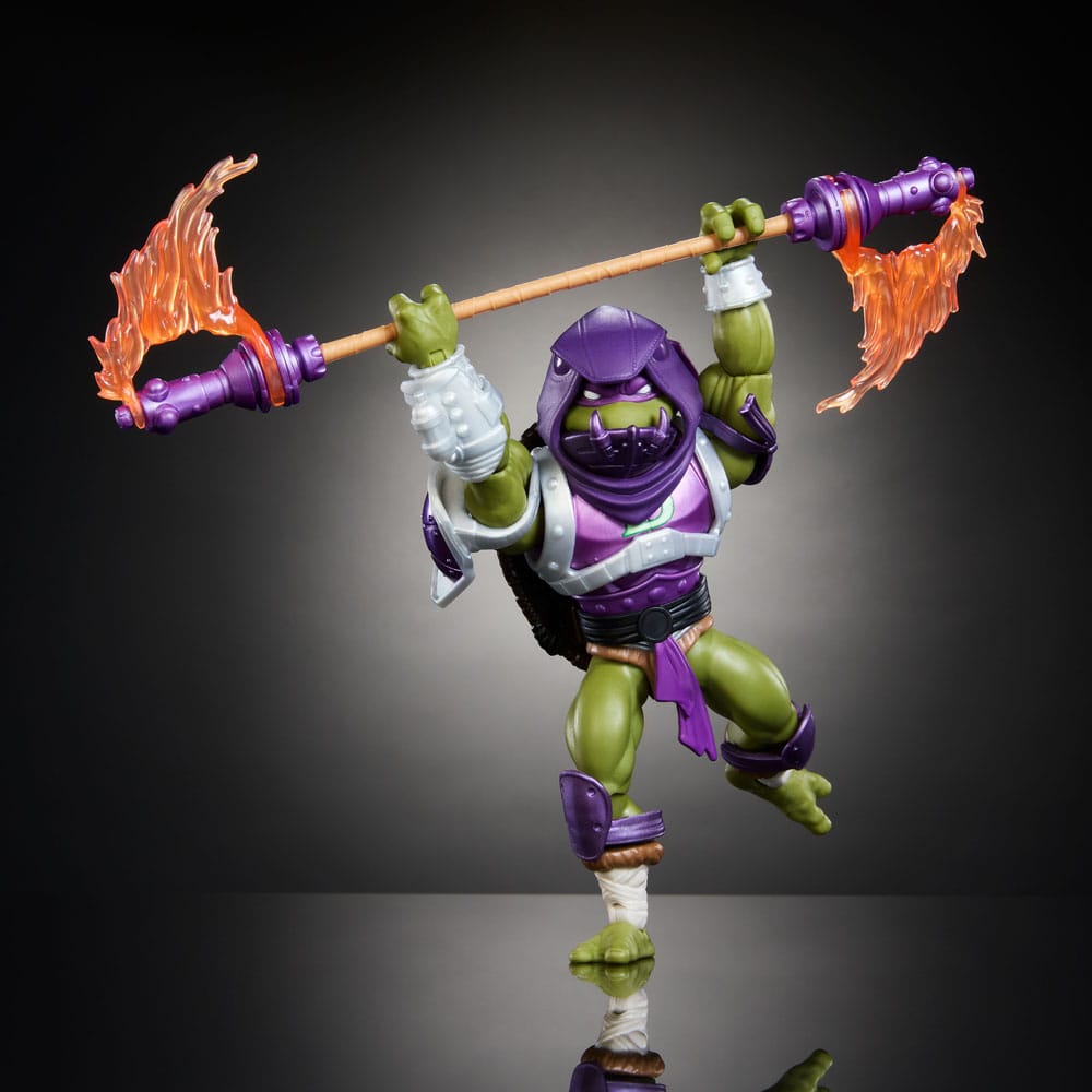 MOTU x TMNT: Turtles of Grayskull Donatello Action Figure Snake Hunting Tech Head