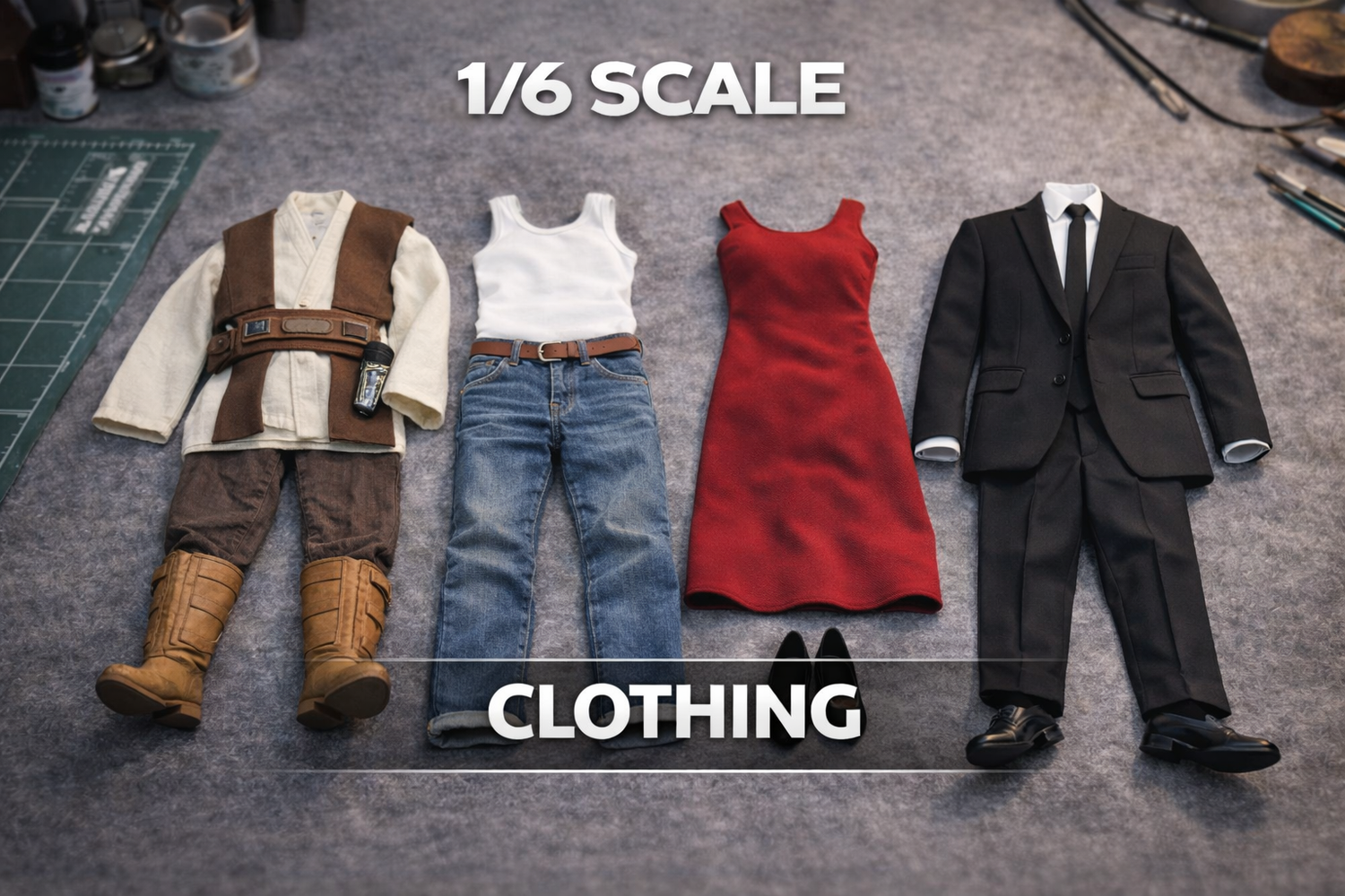 1:6 Clothing • Body Armour • Gauntlets • Belts • Cloaks • Capes • Foot Wear • Male • Female