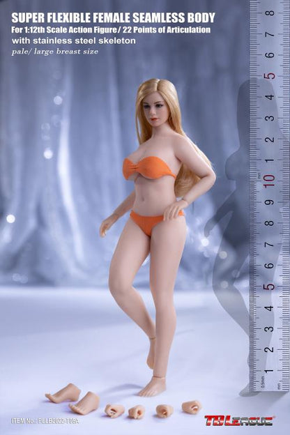 1/12 Phicen TBLeague T05A Female Seamless Figure Pale Skin Large Bust Body