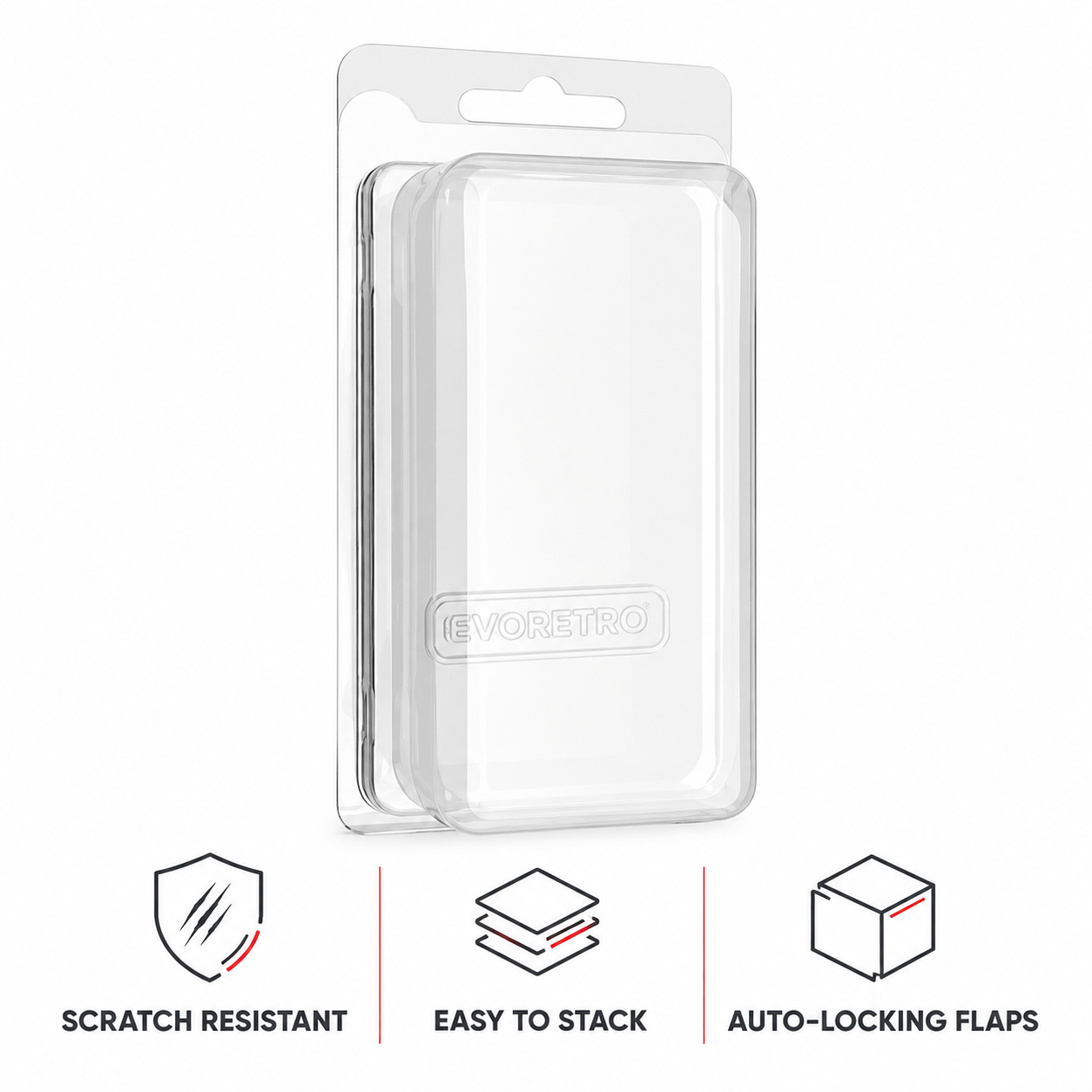Evoretro EVO-9345 clear PET loose figure protector large