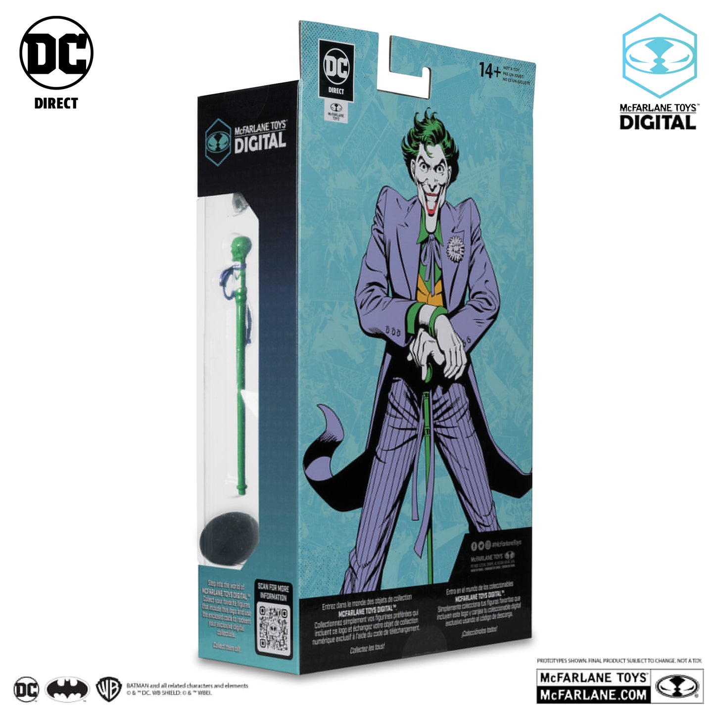 The Joker (DC: The SIlver Age) (Chase Figure Black Suit Variation) with McFarlane Toys Digital Collectible - 7" Scale Action Figure