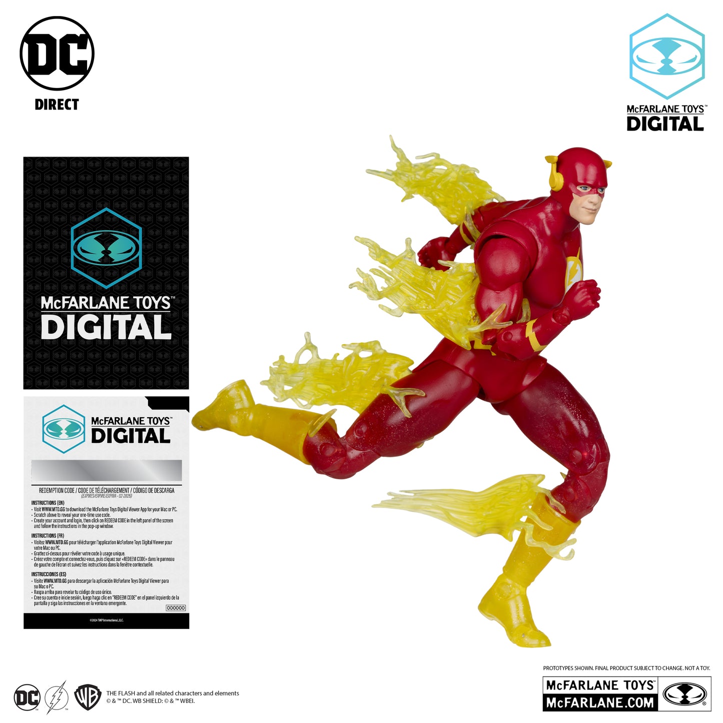 The Flash (Speed Force) McFarlane Toys (Chase Figure) Digital Collectible (Platinum Edition) - 7" Scale Action Figure