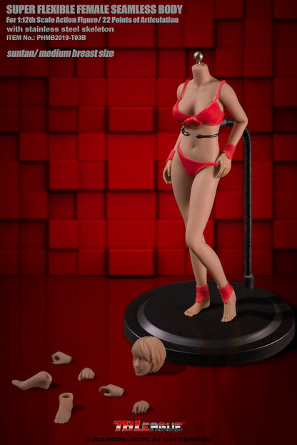 Phicen TBLeague Super-Flexible Female Seamless 1/12 Scale Medium Bust Body / Pale Skin (T03A) Tan Skin (T03B)