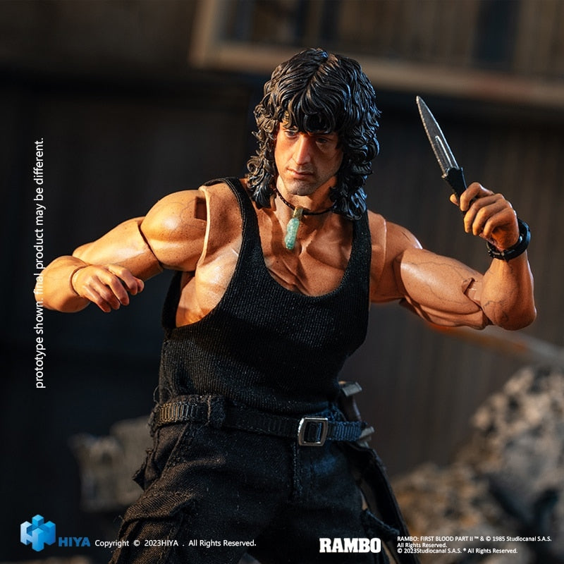 Rambo: First Blood Part II - Exquisite Super Series - John J. Rambo - 1:12 Scale Action Figure - Imperfect Boxes